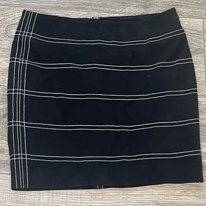 Express Black Mini Skirt with White Contrast Stitching